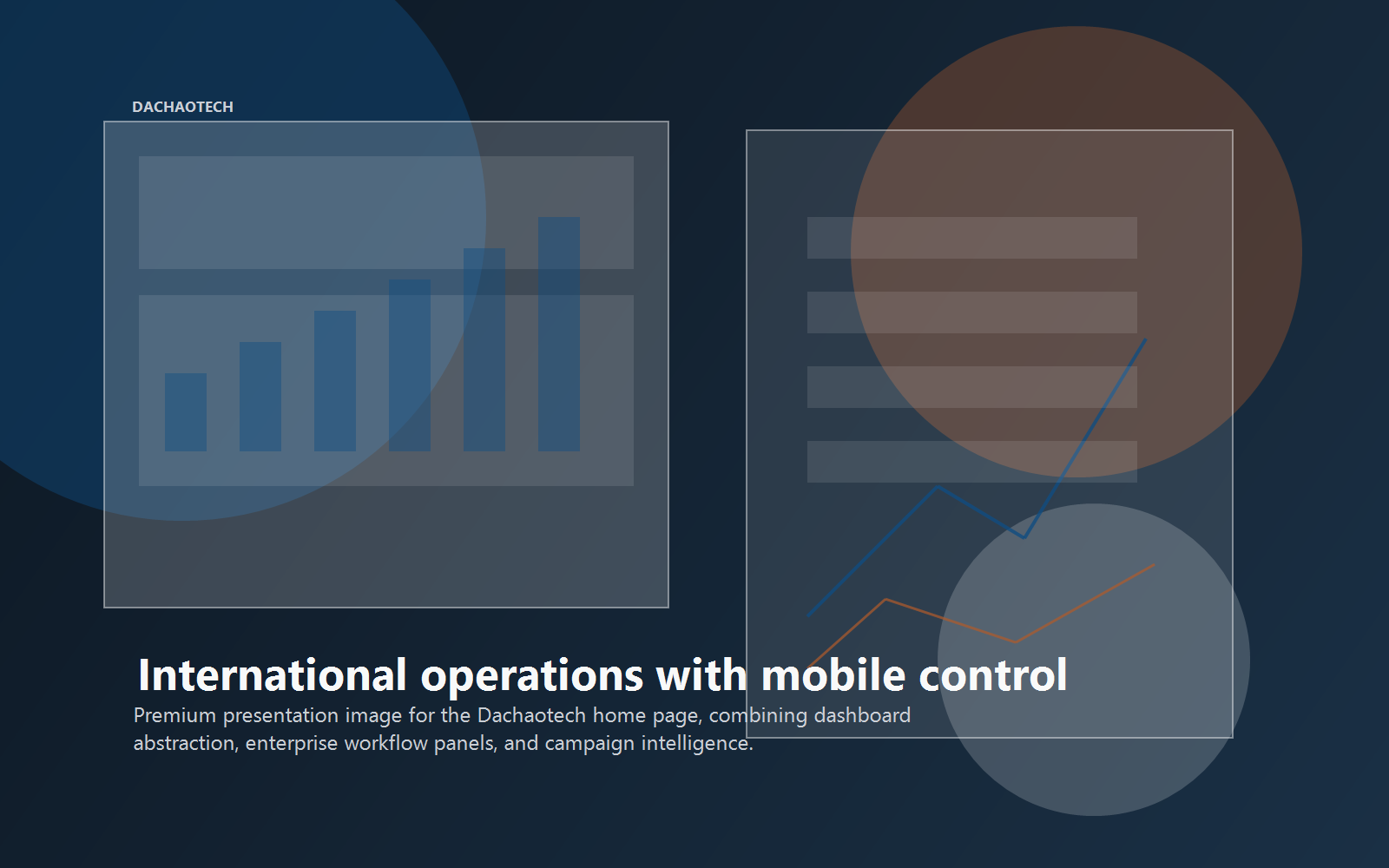 Premium dashboard and mobile management experience for international operations